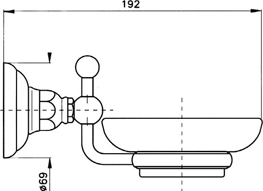 Мыльница Nicolazzi Classica 1487CR подвесная, хром