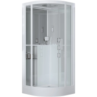 Душевая кабина Grossman GR-141 100x100 профиль Белый стекло прозрачное