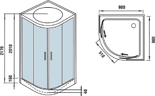 душевая кабина weltwasser ww500 werra 904 90x90 10000003232 профиль хром стекло прозрачное