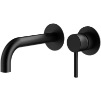 Смеситель для раковины Plumberia Selection IXO KITXO1135NO210 встраиваемый, без донного клапана, черный матовый