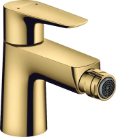 Смеситель Hansgrohe Talis E 71720990 для биде, с донным клапаном, золотой