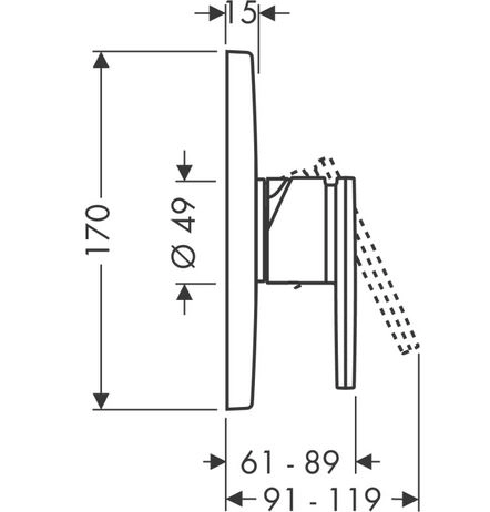 смеситель для душа axor citterio 39655000