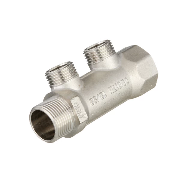 коллектор valtec 3/4 вр(г) х 2 выхода 1/2 нр(ш) х 3/4 нр(ш) (vtc.500.n.0502)