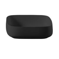 Раковина ArtCeram Cognac Quadro COL008 17 34 накладная, без отв., без перелива, на столешницу, Saniglaze, 55x35xh15.5 см, черный матовый