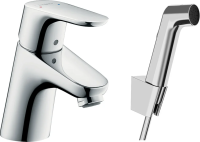 Смеситель для раковины с гигиеническим душем, без донного клапана Hansgrohe Focus E2 31926000