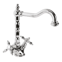 Смеситель для раковины с донным клапаном хром, ручки хром Cezares Nostalgia NOSTALGIA-LS2-01