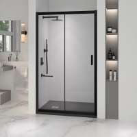 Душевая дверь в нишу RGW Passage PA-016 B 120 см, профиль черный, стекло прозрачное
