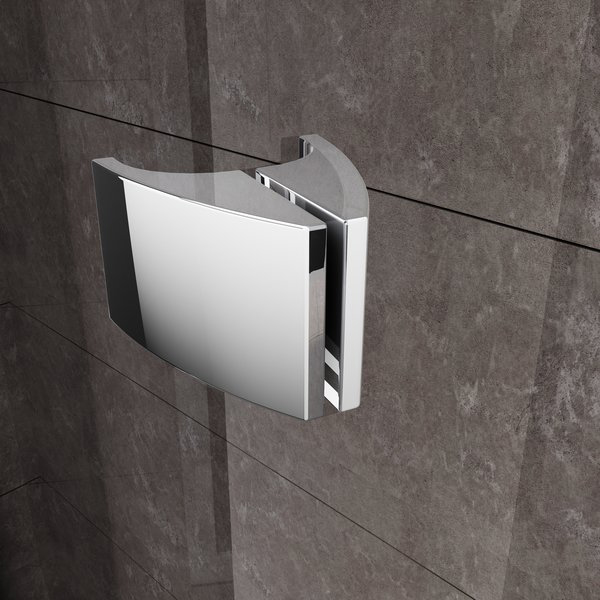 душевая дверь в нишу ravak pivot pdop1-80 03g40300z1 transparent, профиль черный