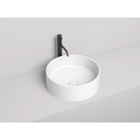 Накладная раковина в ванную Salini Armonia 130112SM Ø45 см накладная, из S-Stone, белая матовый