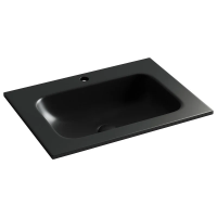 Раковина полувстраиваемая 61 см Ceramicanova Grace CN7011MB, цвет черный матовый