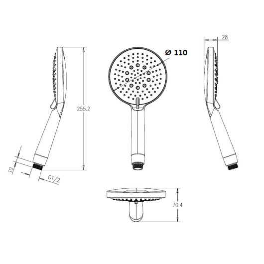 душевая лейка villeroy & boch tvs00002300061