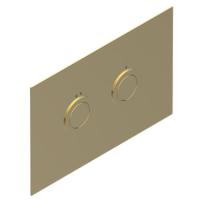 THG THG Клавиша смыва для унитаза двойная, для инсталляций TECE, цвет: Matt gold color PVD