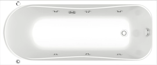 акриловая ванна bas стайл 160x70 (вг00223), гидромассажная