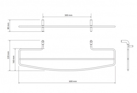 Держатель на радиатор Bemeta RAWELL 134504232 хром