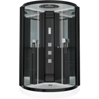 Душевая кабина Grossman GR-242 120x120 профиль Черный стекло прозрачное
