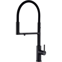 Смеситель для кухни Paulmark Tornado To213402-AN с подключением к фильтру, гибким изливом, антрацит