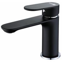 Смеситель для раковины WasserKRAFT Elbе 7403 черный матовый / хром