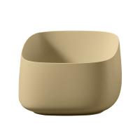 Раковина ArtCeram Cognac Quadro COL006 12 00 накладная, без отв., без перелива, на столешницу, Saniglaze, 43x43xh22.5 см, giallo zinco (желтый)