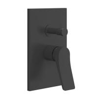 Смеситель Gessi Rilievo 59079#299 для душа, встраиваемый, на 2 источника с автоматическим переключателем, внешняя часть, цвет black XL
