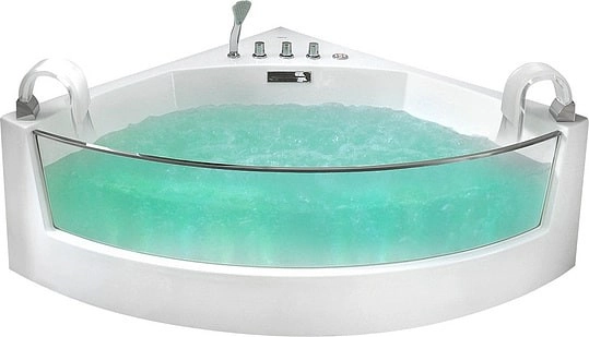 акриловая ванна gemy g9080 с аэромассажем, 150x150 см