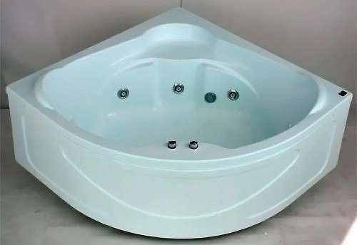 акриловая ванна bas хатива 143x143 flat (вг00265), гидромассажная