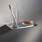 Двойной держатель со стаканом и мыльницей Keuco Edition 400 11556 019000 цвет хром