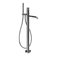 Смеситель Gessi Habito Cesello 70428#031 для ванны напольный, с ручным душем, цвет хром