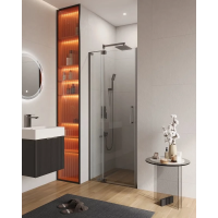Душевая дверь Cezares Slider SLIDER-B-1-80/90-C-GM 80-90 см, профиль оружейная сталь матовый, стекло прозрачное