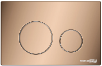 Кнопка смыва для инсталляции Wasserkraft RG02 для унитаза, АБС-пластик, цвет розовое золото