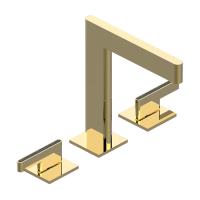 THG THG ICON-X CARBONE GOLD A MANETTES Смеситель для раковины, 3 отв., с донным клапаном, цвет: полированное золото