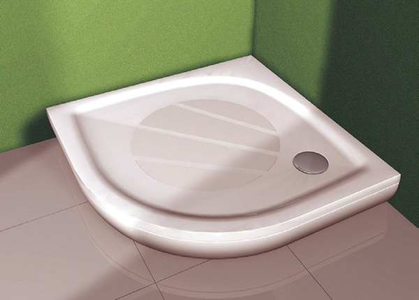 душевой поддон из искусственного камня ravak elipso pro 80×80 xa234401010 белый