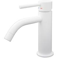 Смеситель Paffoni Light LIG071BO для раковины, без донного клапна, белый матовый
