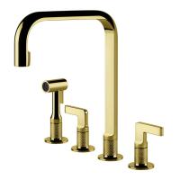 Смеситель для кухни Gessi INCISO 
 58703#246 золото PVD