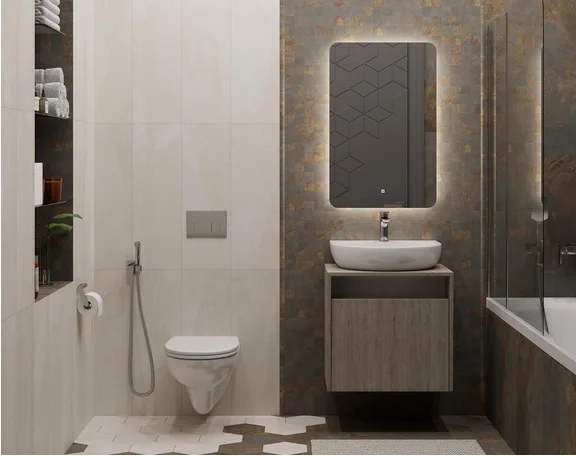 тумба под раковину kerama marazzi pro pro.60.1\oak.o 60 подвесная, 1 ящик, 1 ниша, дуб орегон