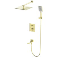 Душевой комплект Wonzon & Woghand WW-88929003-BG 300 мм, с термостатом, золотой матовый