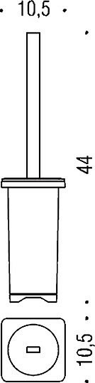 Ёршик для унитаза Colombo Design Forever B2906 напольный, стекло, металл, пластик, хром|матовое стекло