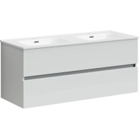 Тумба под раковину SANCOS Urban 1190х450х550, c двумя ящиками, белая глянцевая арт. UR120-2W