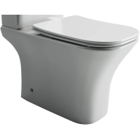 Чаша напольного унитаза Ceramicanova Alfa CN9002-B безободковый, с сиденьем микролифт, белая