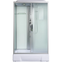 Душевая кабина River Vitim 120x80/24 МТ 10000003219 профиль Матовый хром задняя стенка Белая