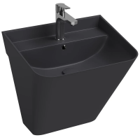 Раковина Isvea Sott'Aqua 10SQ37002SV-2C подвесная, 50x42 см, антрацит матовый