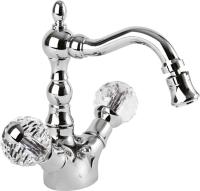Смеситель Cezares Atlantis ATLANTIS-BS2-02-Sw для биде, с донным клапаном, ручки Swarovski, бронза