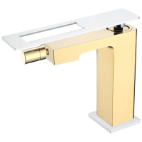 Смеситель Boheme Q 146-GCR для биде, без донного клапана, хром/золотой