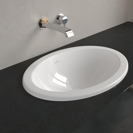 раковина встраиваемая villeroy&boch loop & friends 50.5 см, 4a610001, цвет альпийский белый