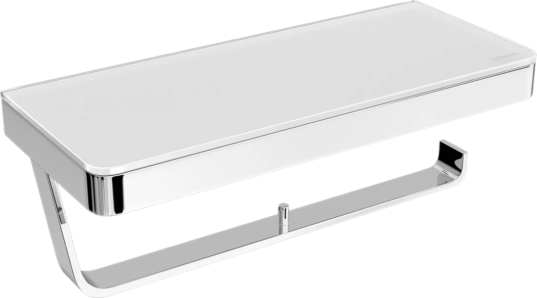 Держатель туалетной бумаги Lemark Glass line 9721040 хром, белый