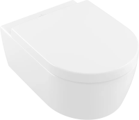Унитаз Villeroy&Boch Avento 5656HRR1 подвесной, с сиденьем микролифт, с покрытием CeramicPlus, белый