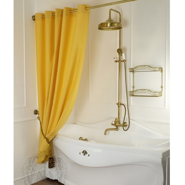 Штора для ванны Migliore 180x200 25526 Бежевый/декор золото