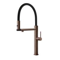 Смеситель для кухни Gessi 316 MECCANICA 
 60212#708 цвет-браш.медь PVD/шланг-черный