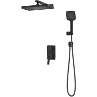 Душевой комплект IDDIS Parker PARBL02i67P 339,4x189,4 мм, со смесителем, черный матовый