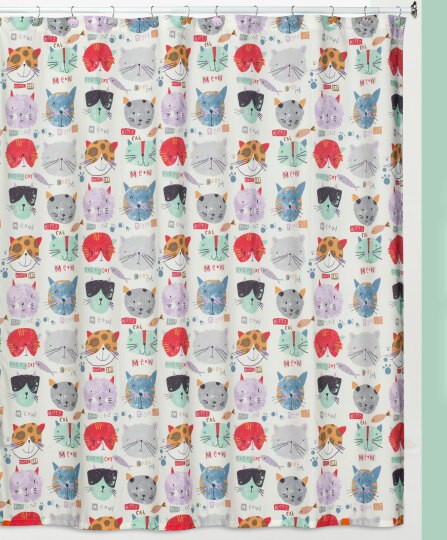 Штора для ванной Creative Bath Kitty S1244MULT