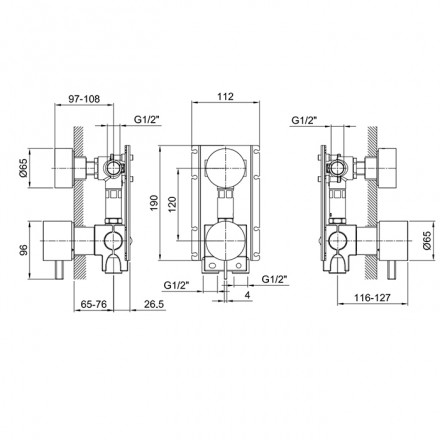 внутренняя часть fantini 17 00 a585a смесителя для душа